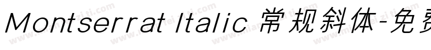 Montserrat ltalic 常规斜体字体转换